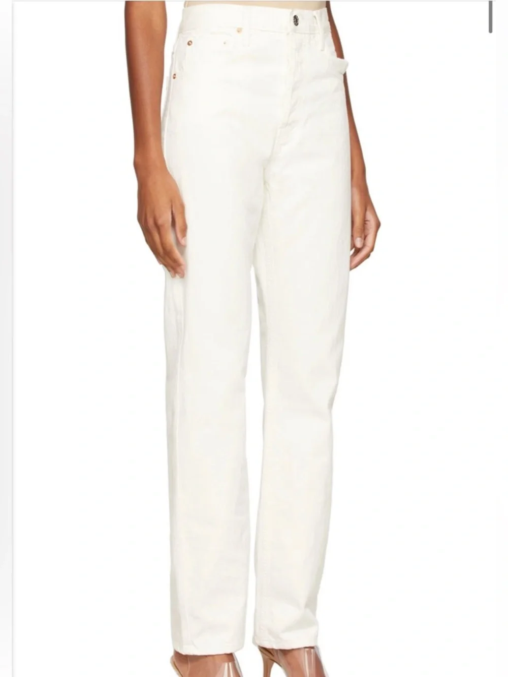 ESSE The Denim Jeans, Off White (Ecru)  | Size 27, 31” Inseam - Picture 3 of 7